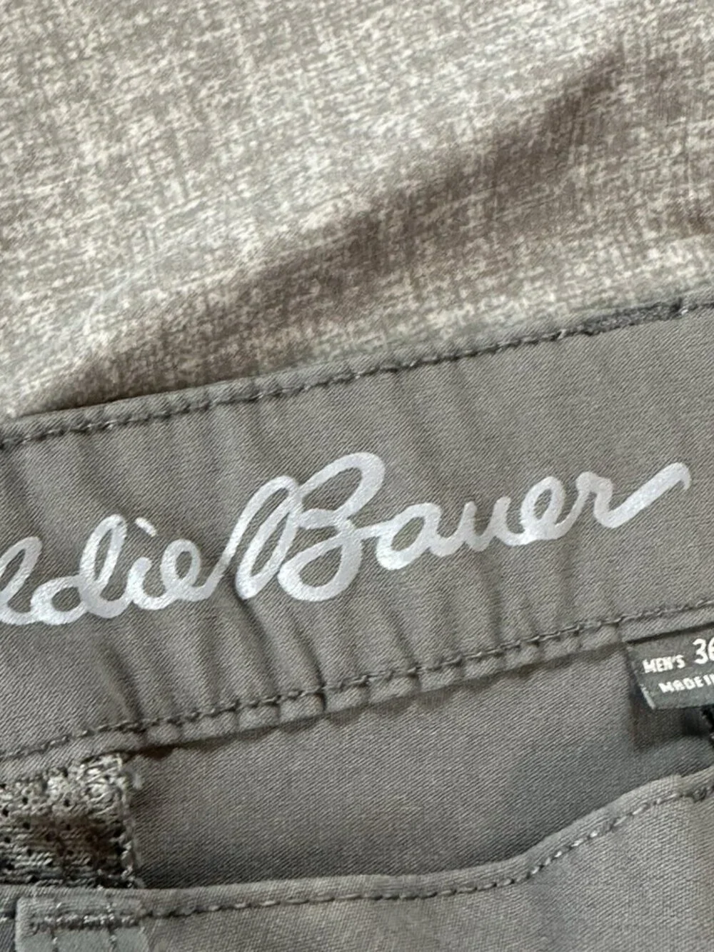 Eddie Bauer Mens Gray Lightweight‎ Active Fit Casual Pants 36 X 32 Gorpcore Y2K